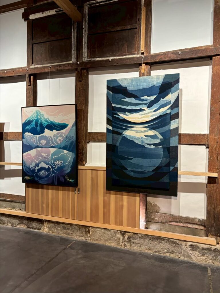 肥後藍染 福永幸夫展の展示風景